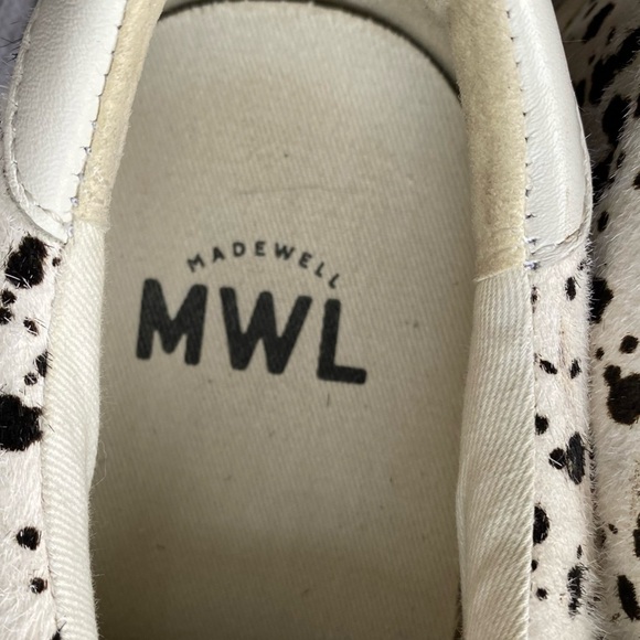 Madewell sidewalk low sneakers white Mint Black Dot Fur tennis shoes size 9.5 - Picture 7 of 10